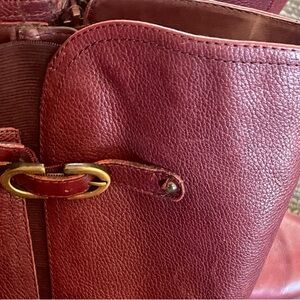 Naturalizer Deep Red Leather Heeled Boots